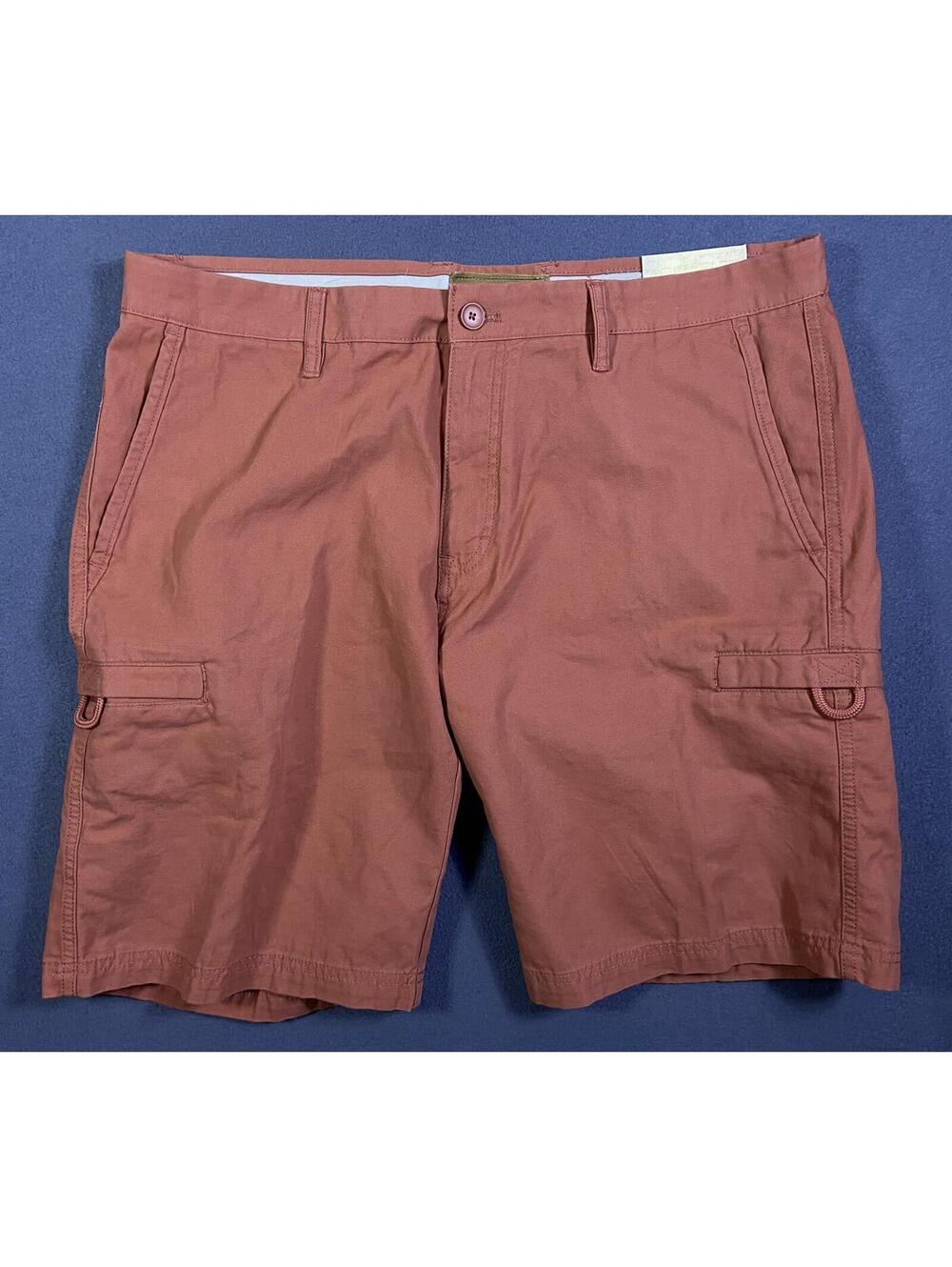 Mens Cargo Shorts 38 W Tan ClearWater Outfitters Stretch Fishing Cargo 10” Coral